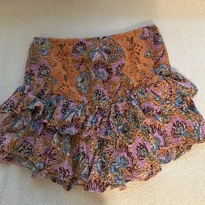 Free People Floral Skort